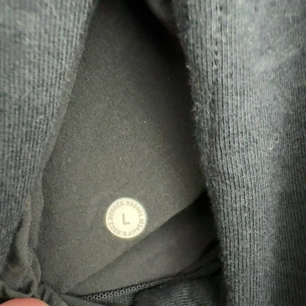 Lululemon Hoodie Mens L Black Cotton Blend Pullover Activewear Athleisure Style